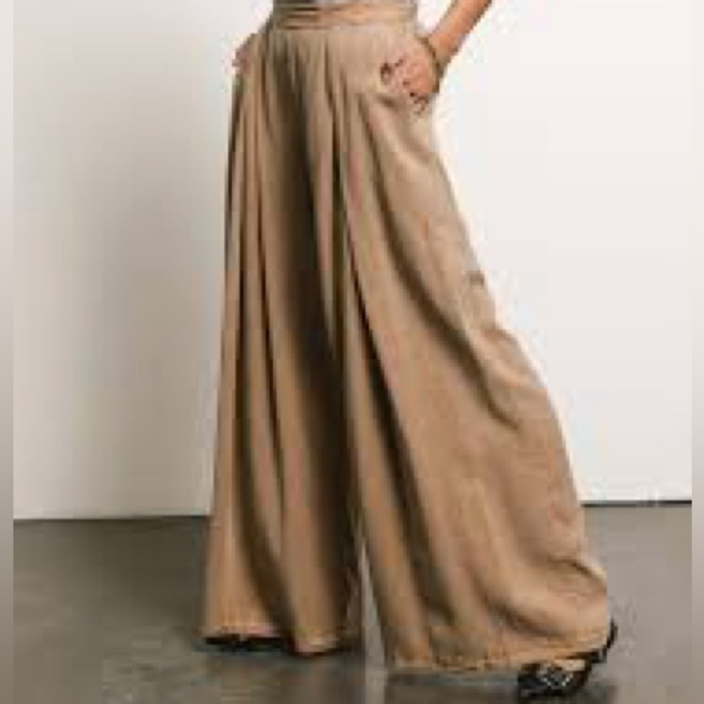 YFB Khaki Wide Leg Trousers SzXS